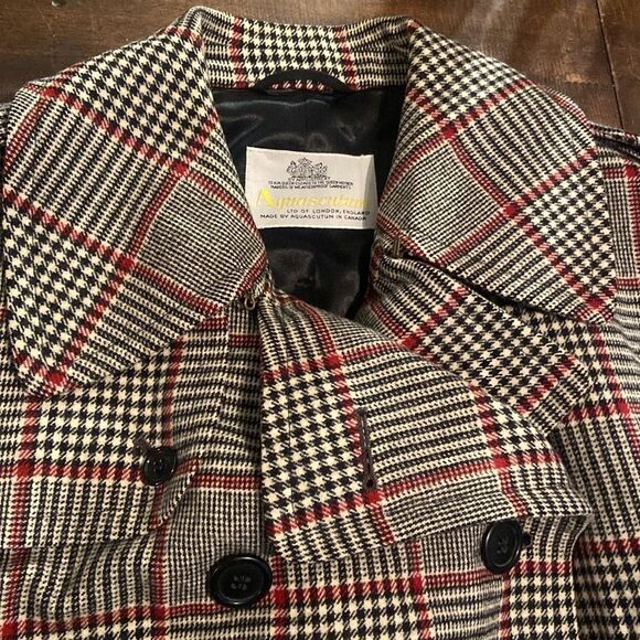 Aquascrutum Vintage Plaid Trench Coat with Belt - Picture 8 of 16